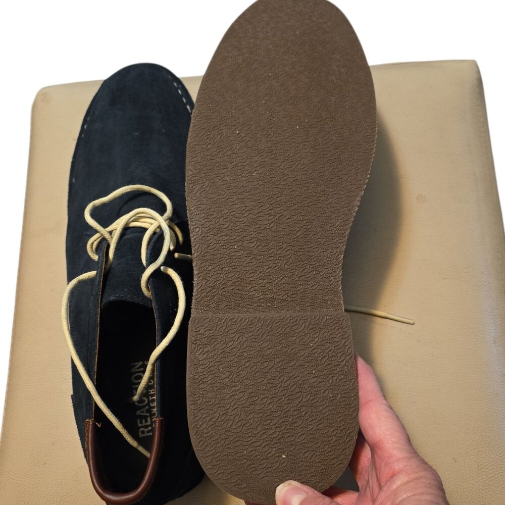 Size 13 Reaction by Kenneth Cole Midnight Blue Suede "Desert Sun" Chukka Boots - Picture 5 of 8
